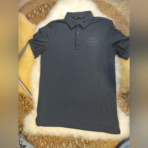 Travis Mathew Golf Bar Menu Polo size medium Heather Black